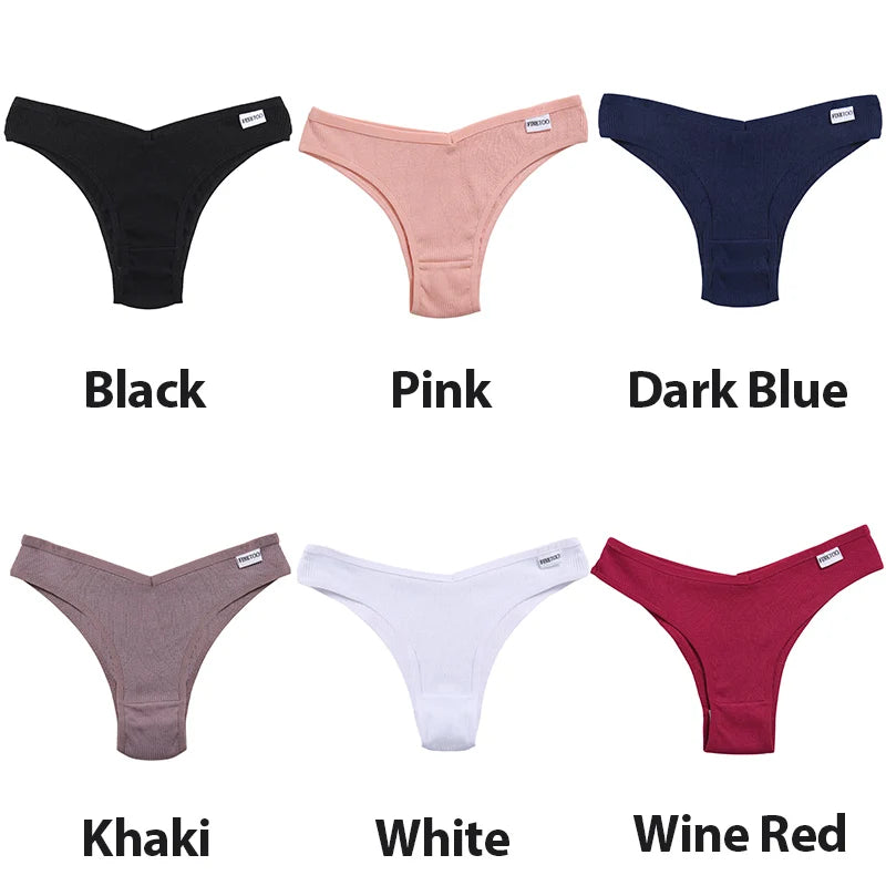 5PCS/Set Cotton Lingerie Panties Sexy Underwear Women Briefs Tangas
