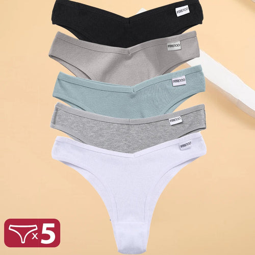 5PCS/Set Cotton Lingerie Panties Sexy Underwear Women Briefs Tangas