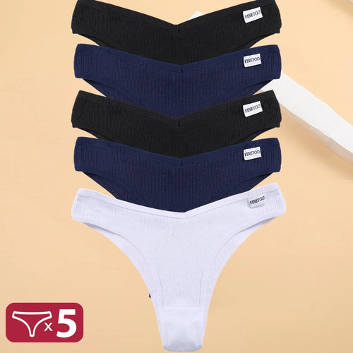 5PCS/Set Cotton Lingerie Panties Sexy Underwear Women Briefs Tangas