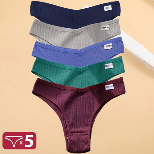 5PCS/Set Cotton Lingerie Panties Sexy Underwear Women Briefs Tangas
