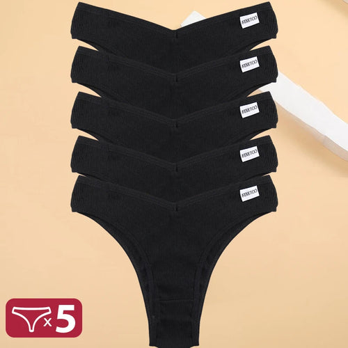 5PCS/Set Cotton Lingerie Panties Sexy Underwear Women Briefs Tangas
