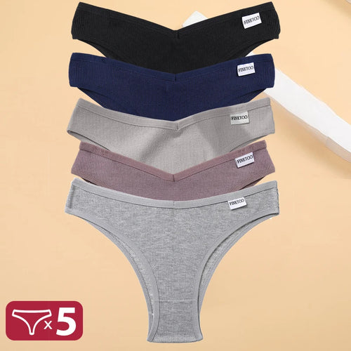 5PCS/Set Cotton Lingerie Panties Sexy Underwear Women Briefs Tangas