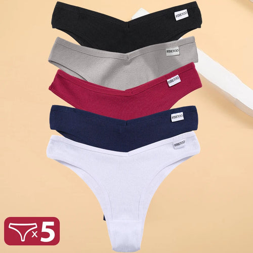 5PCS/Set Cotton Lingerie Panties Sexy Underwear Women Briefs Tangas