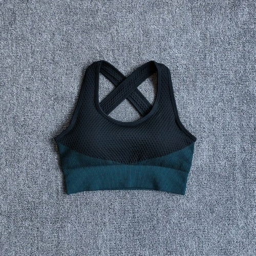 6 Colors Yoga Sport Bra Sexy Back Padded Cross Straps Top Shockproof
