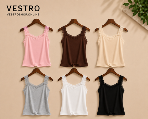 Vestro Lace Trim Tank Top