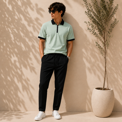 Men’s Classic Polo Shirt with Collar & Cuff with Trouser